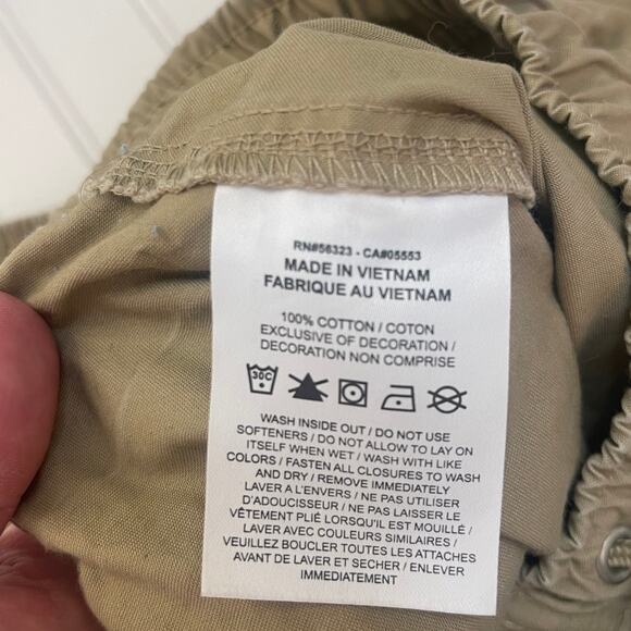 Nike Khaki Shorts Embroidered Logo Drawstring Casual Basic Size Mens XXL 3X - Picture 4 of 8